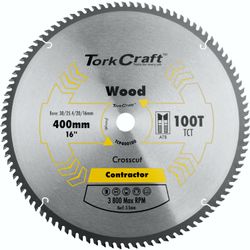TORK CRAFT Blade Contractor 400 X 100t 30/1 Circular Saw Tct