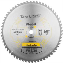 TORK CRAFT Tct Saw Blade 600x60t 4mm Kerf 40/30/1/20/16