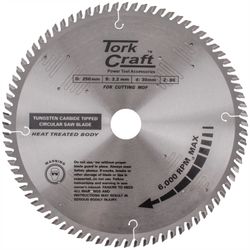 TORK CRAFT Blade Tct 250 X 80t 30mm Alum Tcg Negative Profesional Industrial
