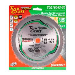 TORK CRAFT Universal Quick Cut Tct Blade 160x42t 20-16