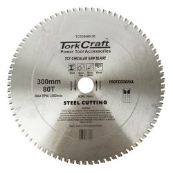 TORK CRAFT Tct Blade Steel Cutting. 300 X 80t 30mm Bore