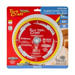 TORK CRAFT Tct Saw Blade 216mm X 2.0mm X 30mm X 60t Wood Thin Kerf