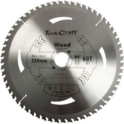 TORK CRAFT Saw Blade Thin Kerf 250 X 60t 30-16 Tct