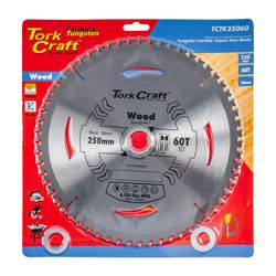 TORK CRAFT Saw Blade Thin Kerf 250 X 60t 30-16 Tct