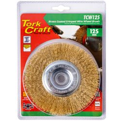 TORK CRAFT Wire Wheel Brush 125mm X 14mm X 16mm Arbor With 1/2' Bush