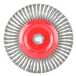 TORK CRAFT Wire Wheel Brush Single Section Twisted Stinger 175mmxm14 Blister