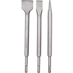 TORK CRAFT Sds Plus Chisel Set 3pce Pointed 14mm Flat 20mm Flat 40mm TORK CRAFT