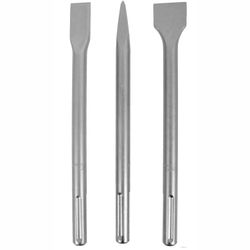 TORK CRAFT Sds Max Chisel 3pc Set 18x300mm Pointed 18x300x25mm Flat 18x300x40mm