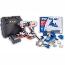TORK CRAFT Drill & Impact Driver & Kreg Jig K4 Twin Pack Tc20002