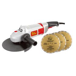 TORK CRAFT Angle Grinder Tcag0230 C/w Diamond Blade Seg Tcdb20230-3p