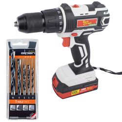 TORK CRAFT Imp Driver Tc20030 With Wood Drill Set Alp Tm5