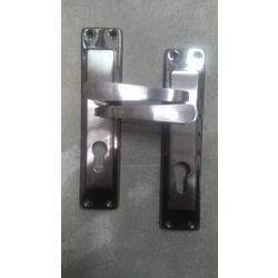 L&b Handle Decorative 2tone Cylinder Black Nickel / Satin Nickel Straight 6 Inch