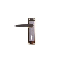 L&b Handle Decorative 2tone Key Brass Plated / Satin Nickel Straight 6 Inch