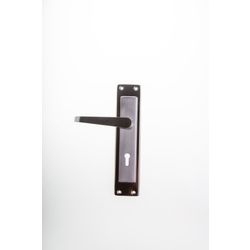 L&b Handle Decorative 2tone Key Black Nickel / Satin Nickel Straight 8 Inch
