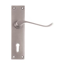 L&b Handle Decorative Victorian Key Solid Brass Satin Nickel Scroll 6 Inch