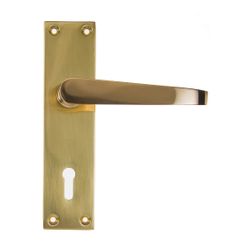 L&b Handle Decorative Victorian Key Brass Plated Straight 6 Inch