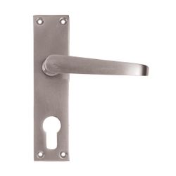 L&b Handle Decorative Victorian Cylinder Satin Nickel Plated Straight 6 Inch