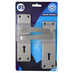 L&b Handle Decorative Victorian Key Satin Nickel Plated Straight 6 Inch