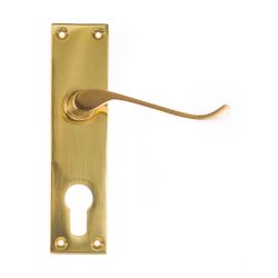 L&b Handle Decorative Victorian Cylinder Solid Brass Scroll 6 Inch