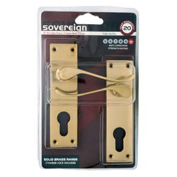 L&b Lockset Decorative Victorian Cylinder Solid Brass Scroll 6 Inch