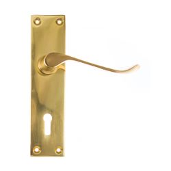 L&b Handle Decorative Victorian Key Brass Plated Scroll 6 Inch