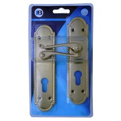 L&b Handle Decorative Georgian Cylinder Brass Plated Scroll 8 Inch