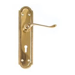 L&b Handle Decorative Georgian Key Solid Brass Scroll 8 Inch