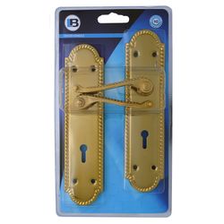 L&b Handle Decorative Georgian Key Brass Plated Scroll 8 Inch