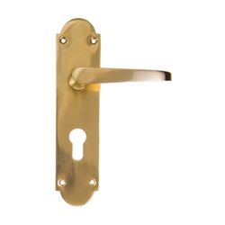 L&b Lockset Decorative Victorian Cylinder Brass Plated Straight 8 Inch