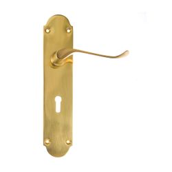 L&b Handle Decorative Victorian Key Brass Plated Scroll 8 Inch