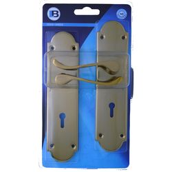 L&b Handle Decorative Victorian Key Brass Plated Scroll 8 Inch