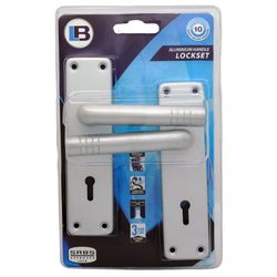 L&b Lockset Decorative 2294 3 Lever Aluminium 6 Inch
