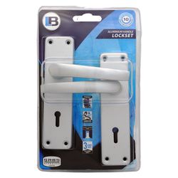 L&b Lockset Decorative 2296 3 Lever Aluminium 6 Inch