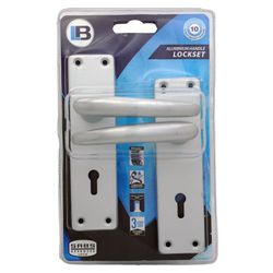 L&b Lockset Decorative 2297 3 Lever Aluminium 6 Inch