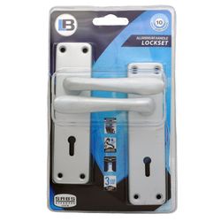 L&b Lockset Decorative 2298 3 Lever Aluminium 6 Inch