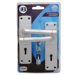 L&b Lockset Decorative 2299 3 Lever Aluminium 6 Inch