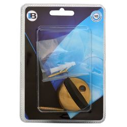 L&b Ironmongery Door Stop Half Moon Brass