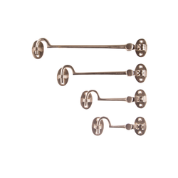 L&b Ironmongery Cabin Hook Solid Brass Satin Nickel 100mm