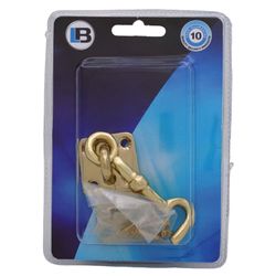 L&b Ironmongery Cabin Hook Solid Brass 75mm