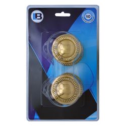 L&b Lockset Decorative Georgian 3 Lever Solid Brass Round Knob