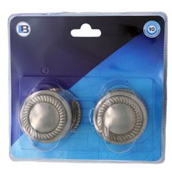 L&b Handle Decorative Georgian Key Solid Brass Satin Nickel Round Knob