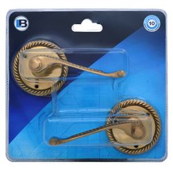 L&b Lockset Decorative Georgian 3 Lever Solid Brass Scroll