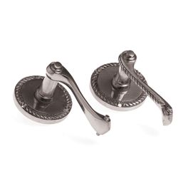 L&b Handle Decorative Georgian Key Solid Brass Satin Nickel Scroll