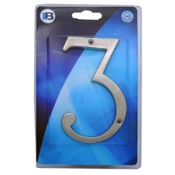 L&b Ironmongery Number 3 Solid Brass Satin Nickel Blister 150mm