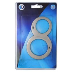 L&b Ironmongery Number 8 Solid Brass Satin Nickel Blister 150mm