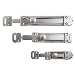 L&b Ironmongery Security Bolt Solid Brass Satin Nickel Blister 150mm