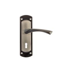 L&b Lockset Decorative Sienna 3 Lever Black Nickel / Satin Nickel