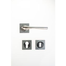 L&b Handle Decorative Style Cylinder Satin Nickel/chrome Blister Degas