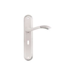 L&b Lockset Decorative Style 3 Lever White/chrome Blister Bernini