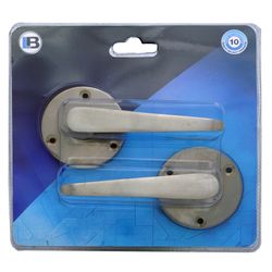 L&b Handle Decorative Victorian Key Solid Brass Satin Nickel Straight On Rose